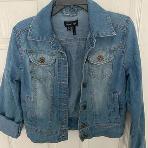 New Look denim stretch crop jacket